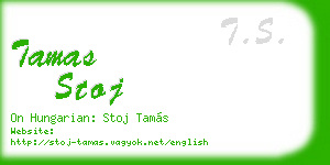 tamas stoj business card